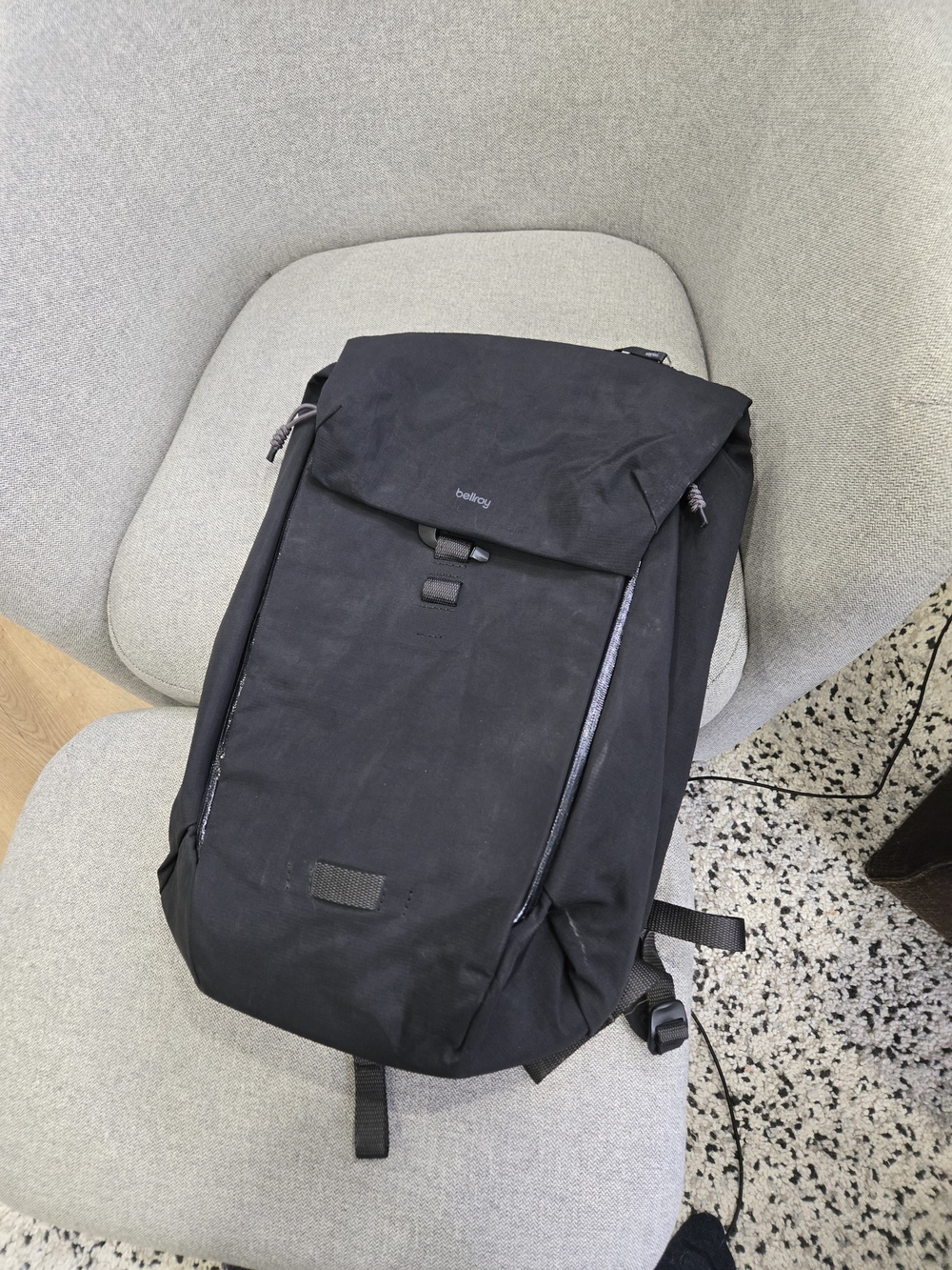Bellroy Black Everyday Backpack with Subtle Grey Accents